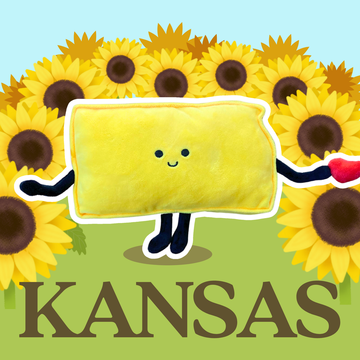 Kansas Stuffed State Plush– Cute Plus Travel Souvenir