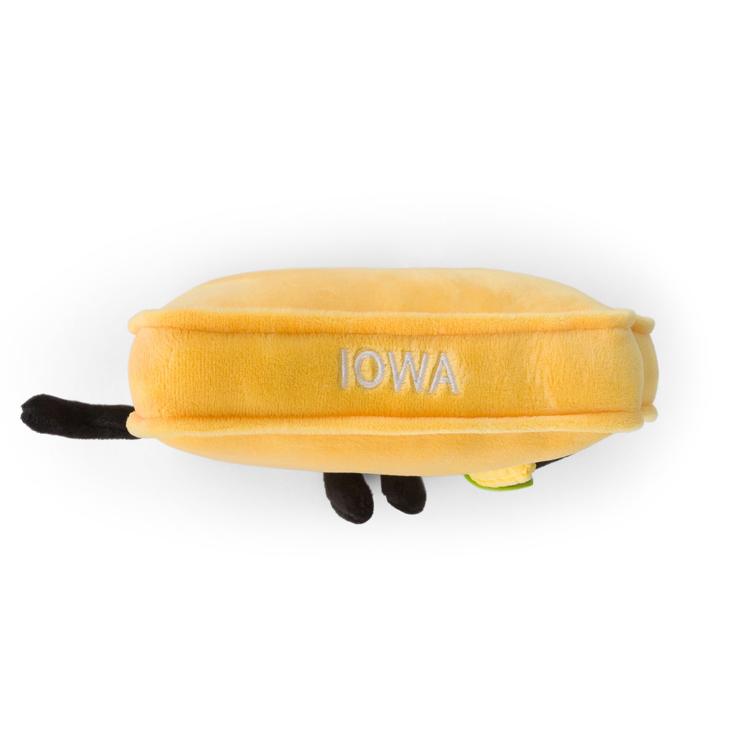 Iowa-shaped stuffed state plush, perfect for collectors and educational use with detailed stitching and soft materials.