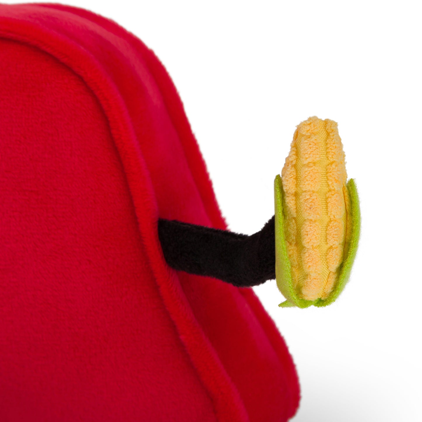 "Nebraska-shaped stuffed state plush with a tiny plush corn, perfect for collectors and educational use with detailed stitching
