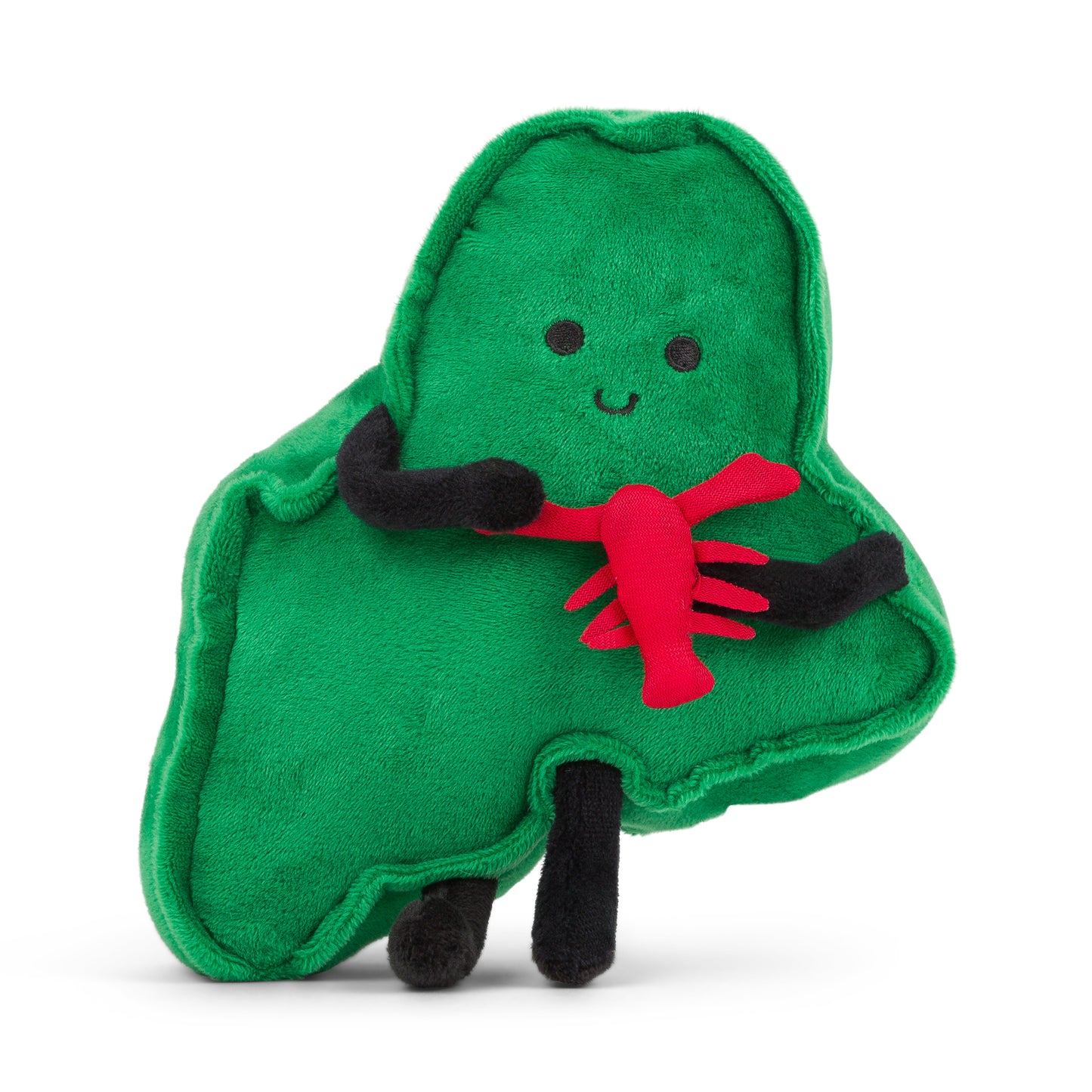 Maine-shaped stuffed state plush with a tiny plush lobster, perfect for collectors and educational use with detailed stitching