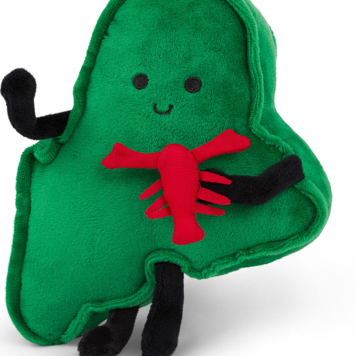 Maine-shaped stuffed state plush with a tiny plush lobster, perfect for collectors and educational use with detailed stitching