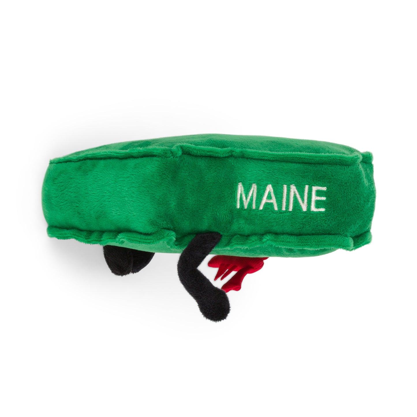 Maine-shaped stuffed state plush with a tiny plush lobster, perfect for collectors and educational use with detailed stitching