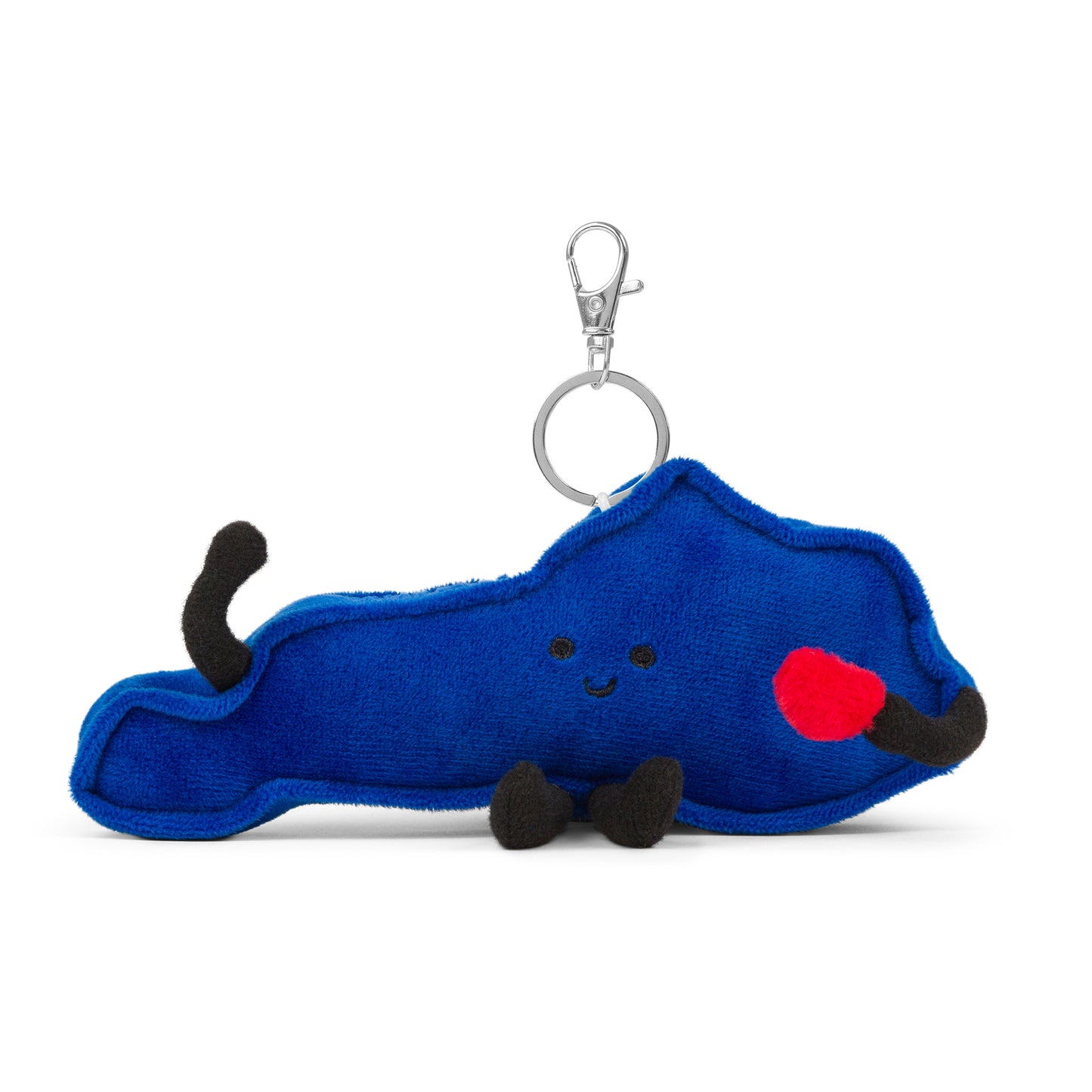 4-inch Kentucky-shaped plush bag charm mini, perfect for backpacks and keyrings with detailed stitching