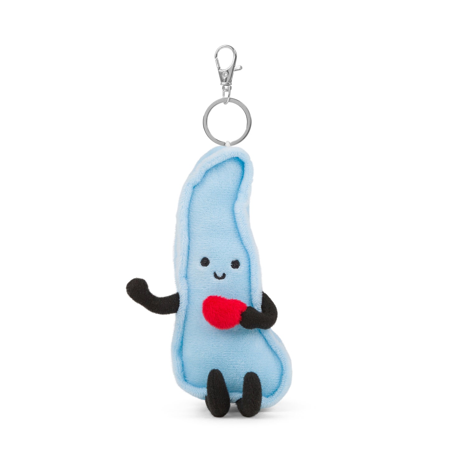 4-inch Delaware-shaped plush bag charm mini, perfect for backpacks and keyrings with detailed stitching