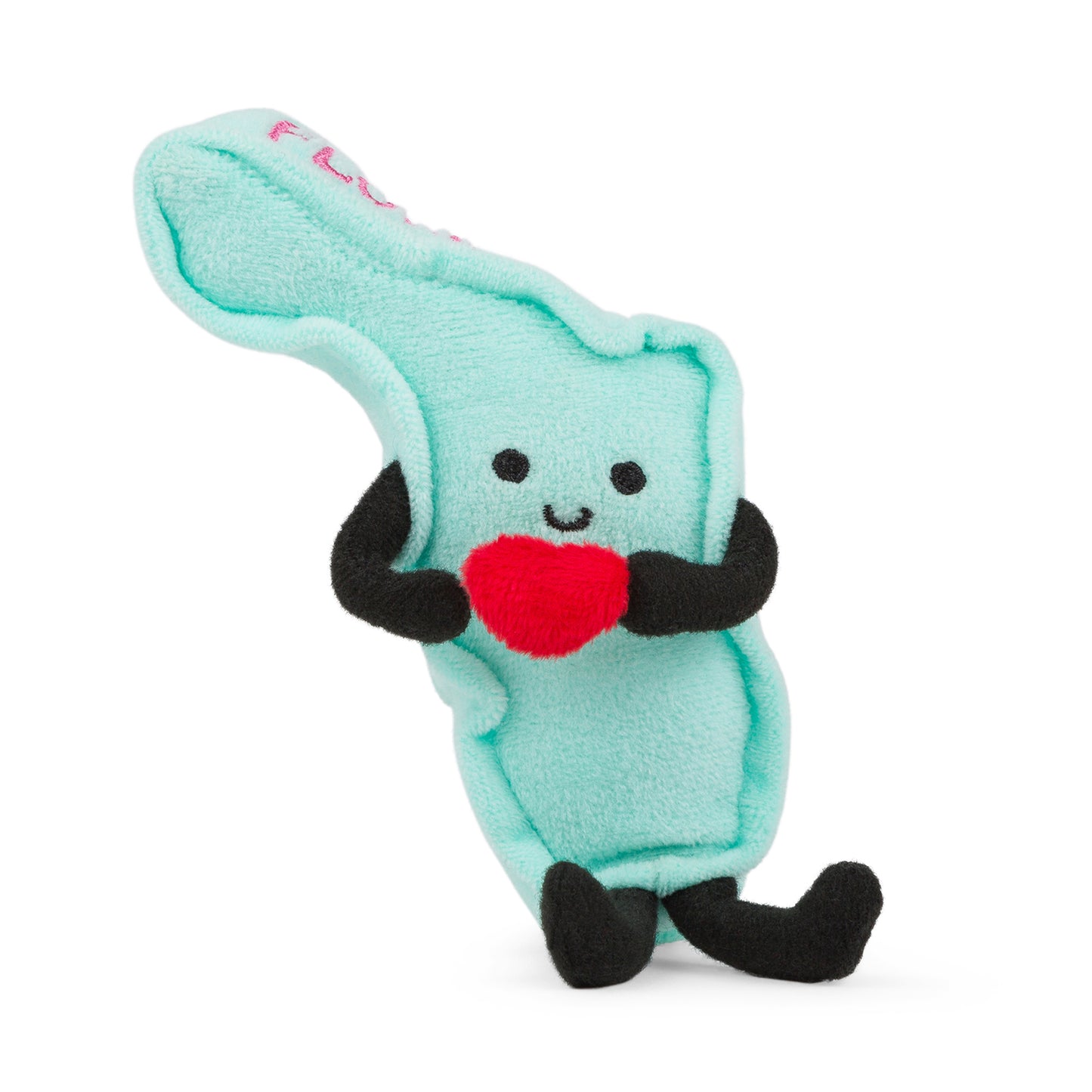 4-inch Florida-shaped mini stuffed magnet, perfect for fridges and lockers with detailed stitching.