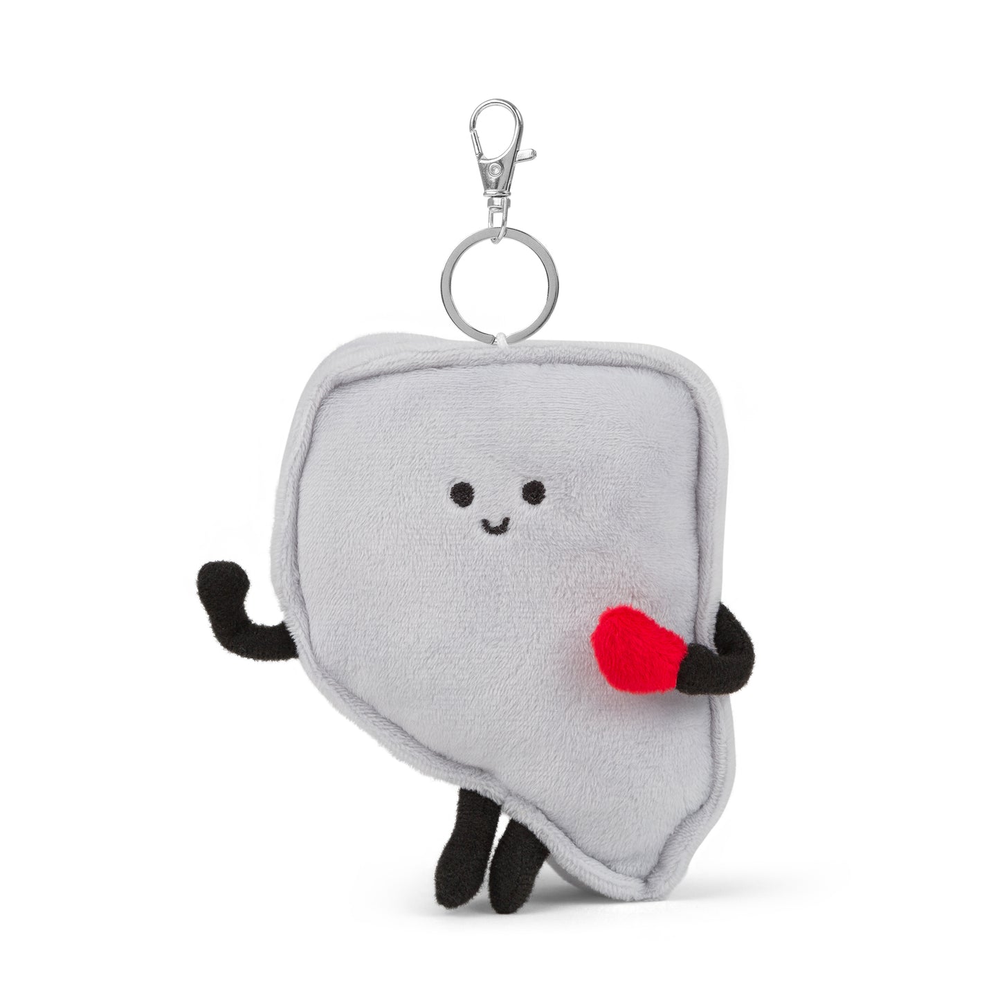 4-inch Nevada-shaped plush bag charm mini, perfect for backpacks and keyrings with detailed stitching.