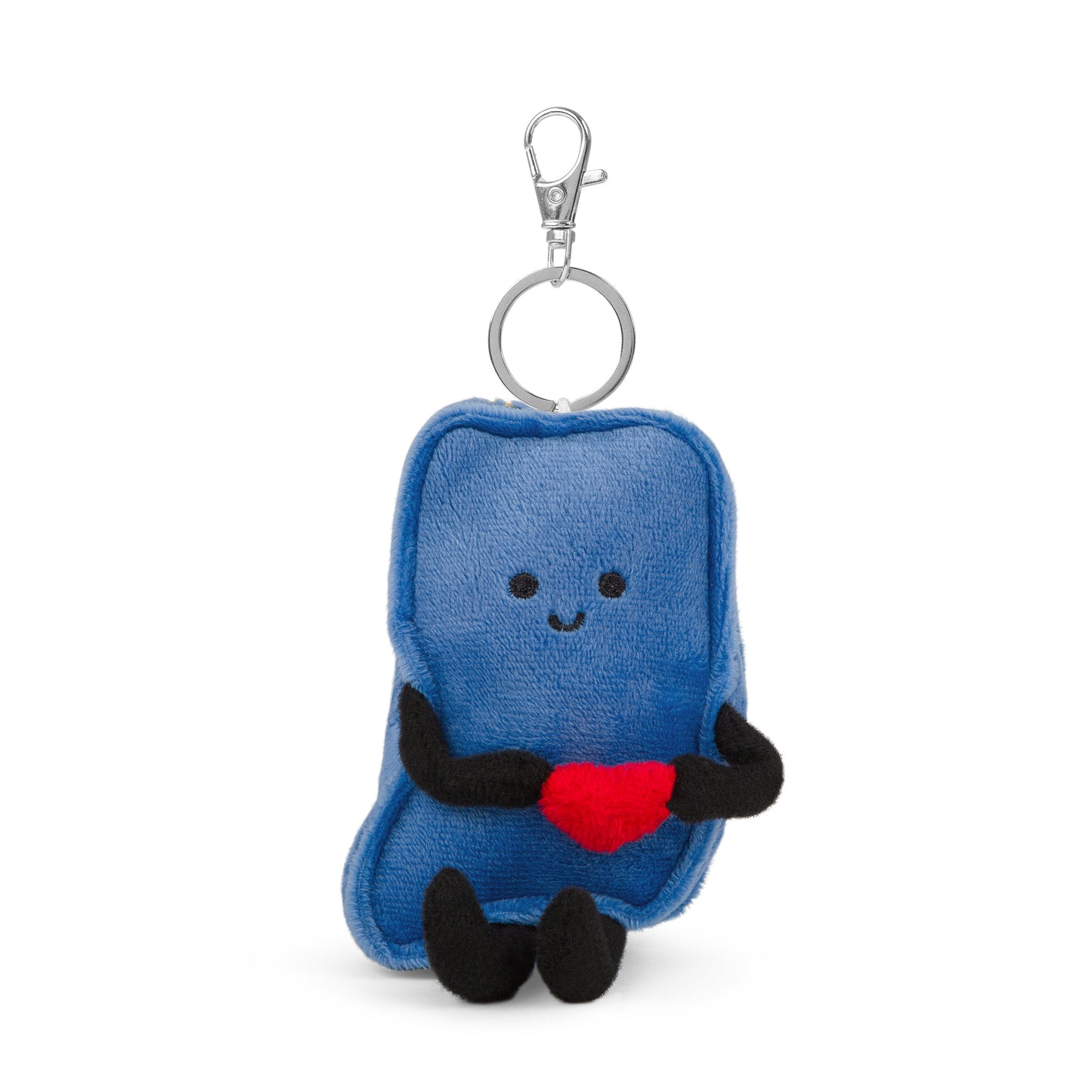 4-inch Indiana-shaped plush bag charm mini, perfect for backpacks and keyrings with detailed stitching