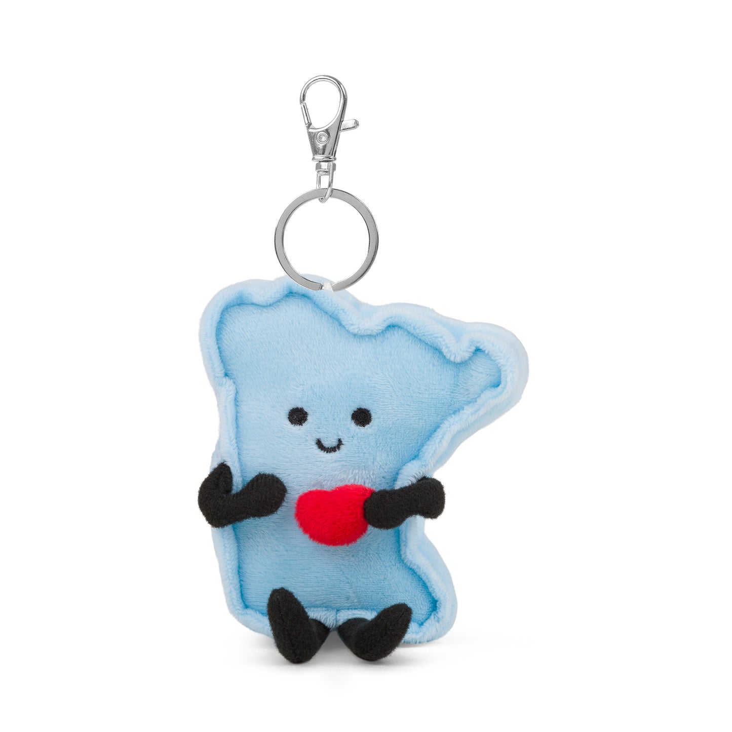 4-inch Minnesota-shaped plush bag charm mini, perfect for backpacks and keyrings with detailed stitching