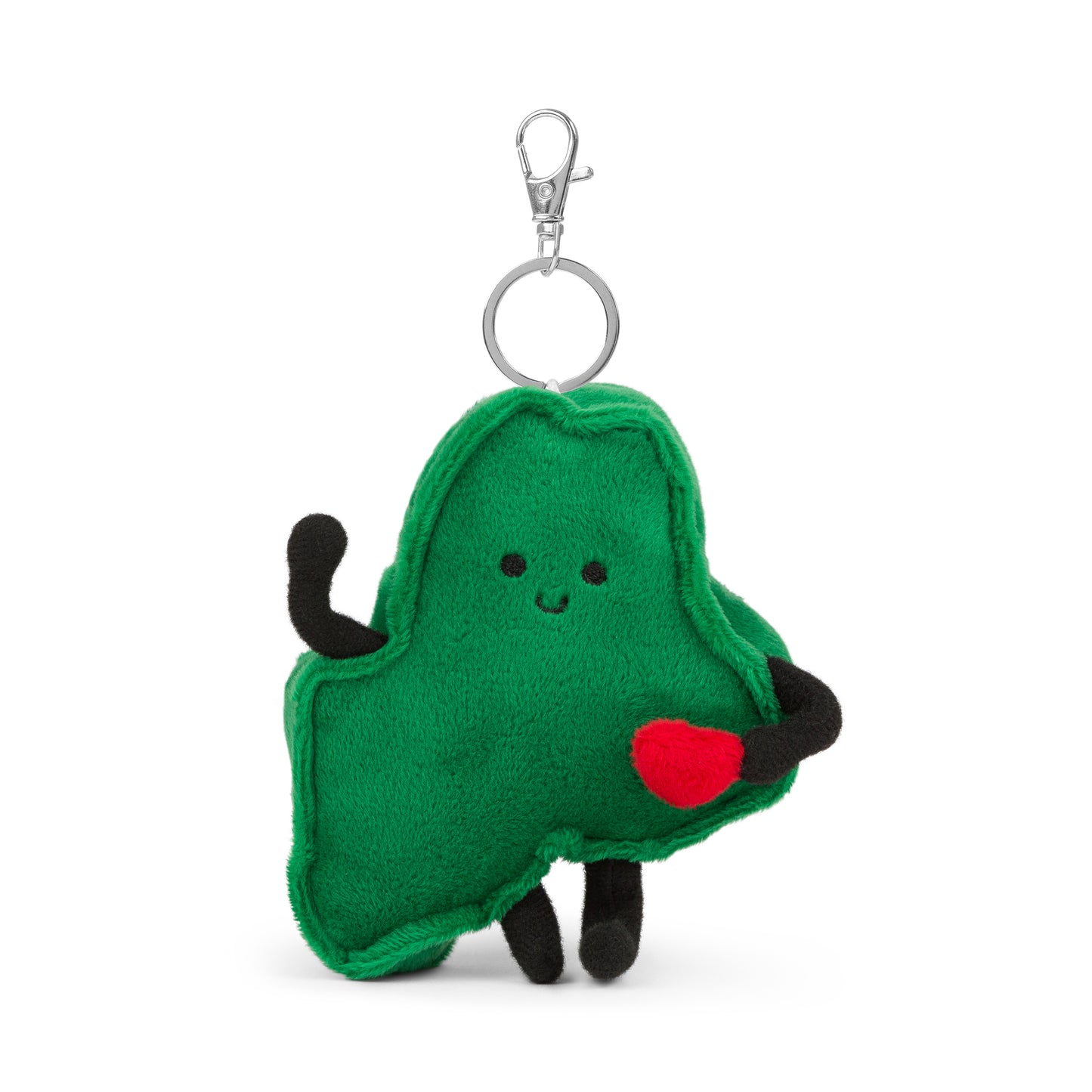 4-inch Maine-shaped plush bag charm mini with a tiny plush lobster, perfect for backpacks and keyrings with detailed stitching.