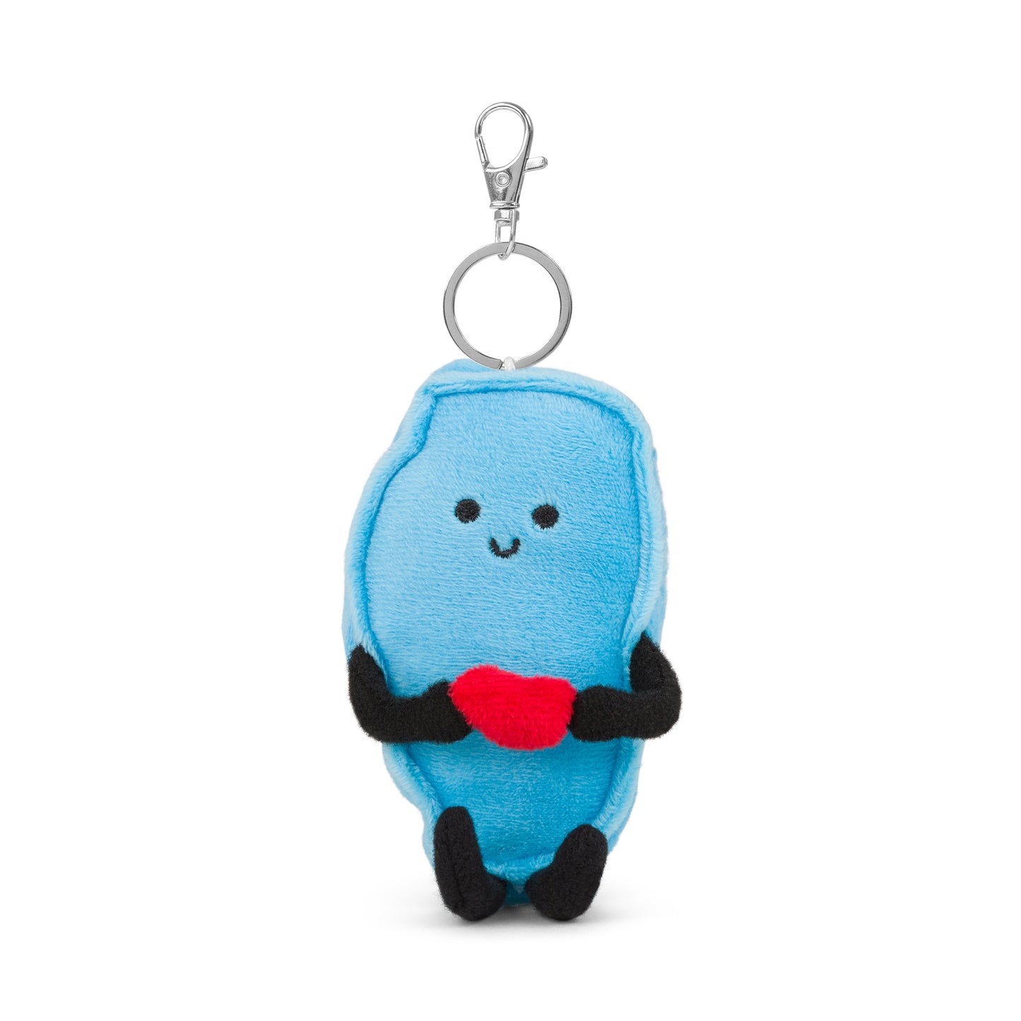 4-inch Illinois-shaped plush bag charm mini, perfect for backpacks and keyrings with detailed stitching