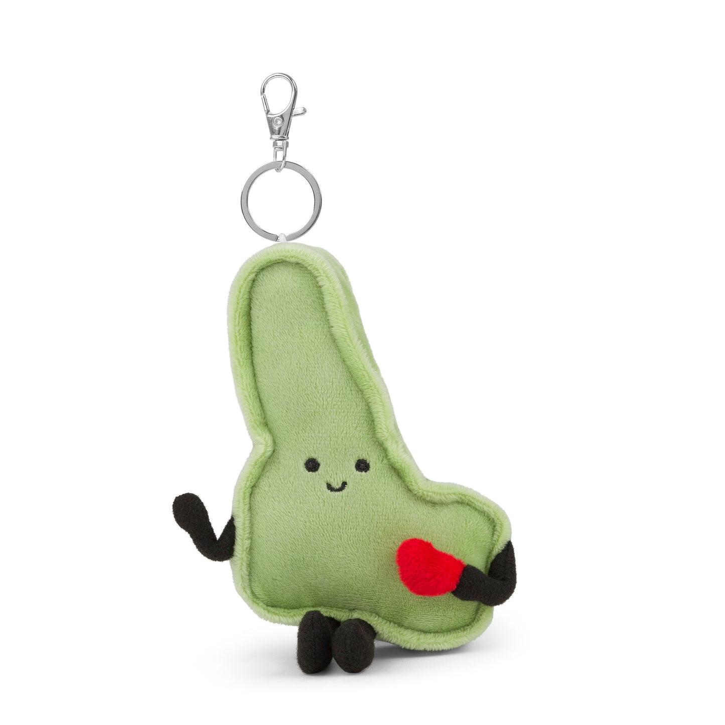 4-inch Idaho-shaped plush bag charm mini with a tiny plush potato, perfect for backpacks and keyrings with detailed stitching.