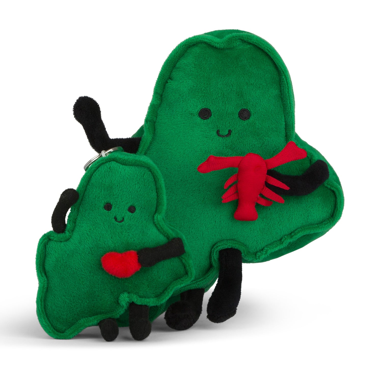 Maine-shaped stuffed state plush with a tiny plush lobster, perfect for collectors and educational use with detailed stitching