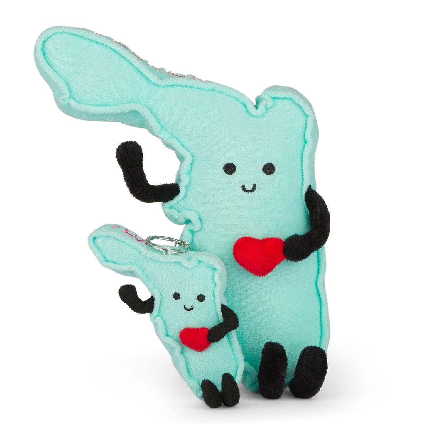 4-inch Florida-shaped mini stuffed magnet, perfect for fridges and lockers with detailed stitching.
