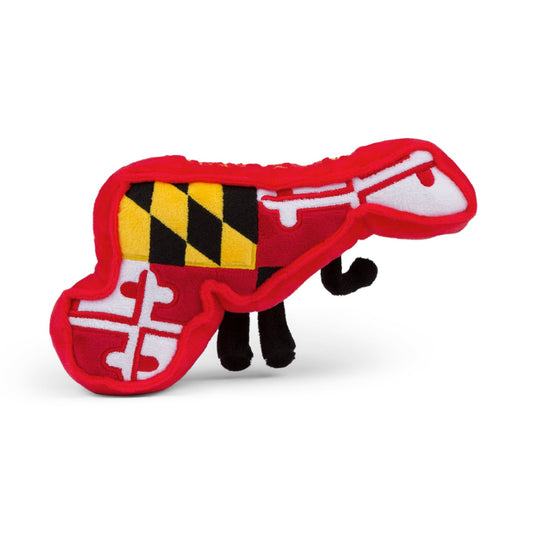 Maryland Stuffed State Plush with Tiny Blue Crab & Flag
