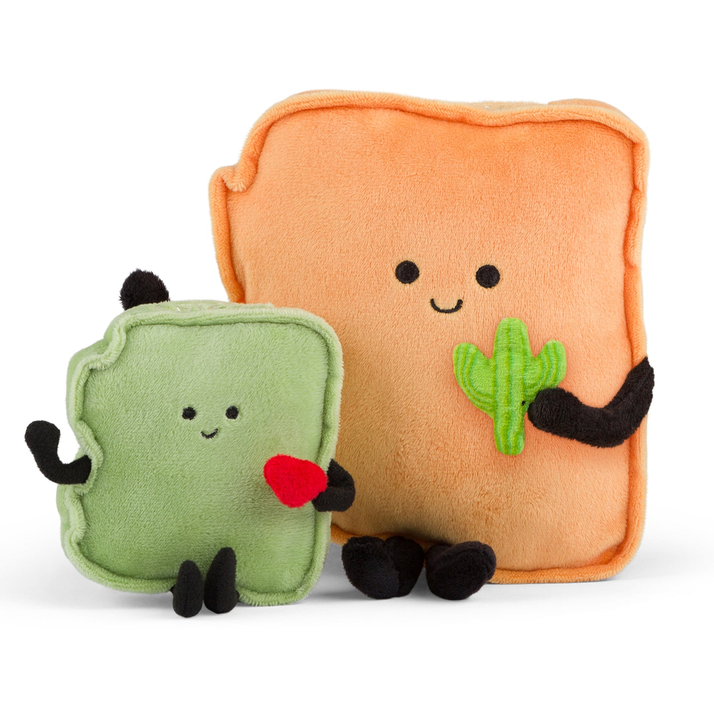 Arizona-shaped stuffed state plush with a tiny plush saguaro cactus, perfect for collectors and educational use.