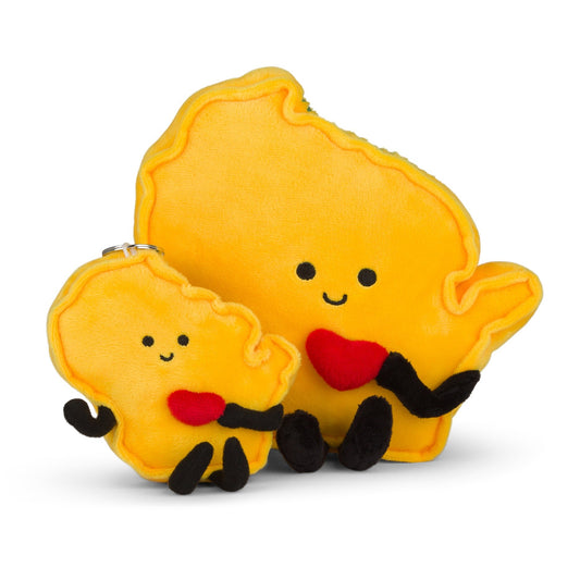 Wisconsin Stuffed State Bag Charm – Cute Plush Keychain & Travel Gift