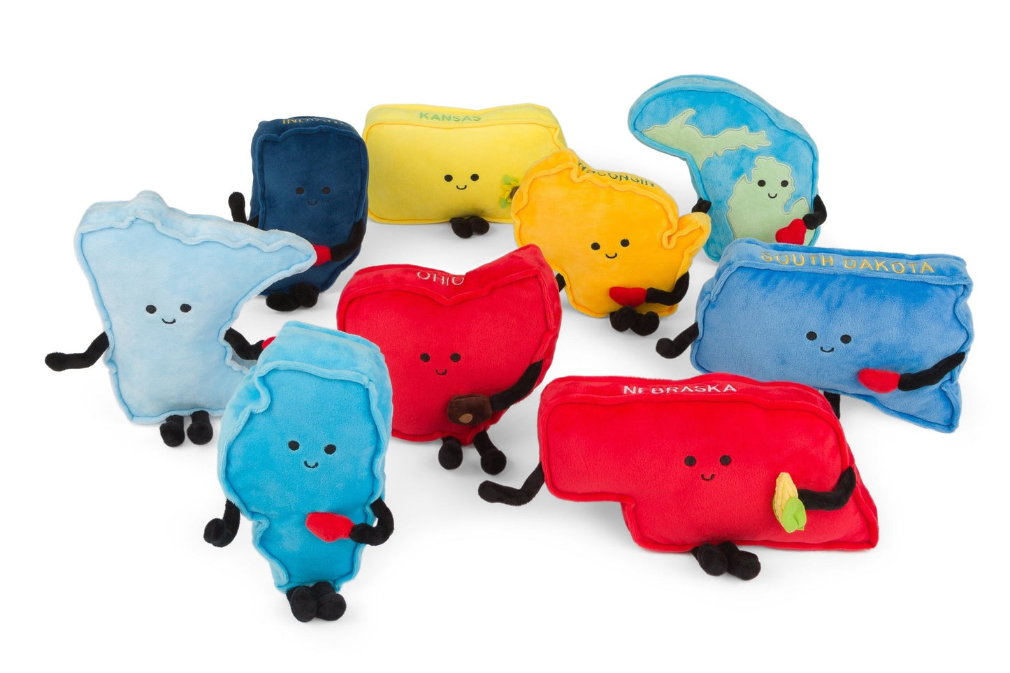 Wisconsin Stuffed State Plush – Cute & Cuddly Badger State Gift