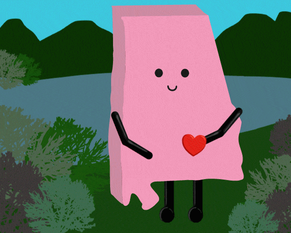 Alabama Bag Charm – Crimson or Navy | Sweet Home & Full of Heart | Stuffed States USA