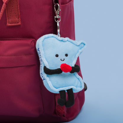 Minnesota-shaped stuffed state plush, bag charm perfect for collectors and educational use with detailed stitching and soft materials