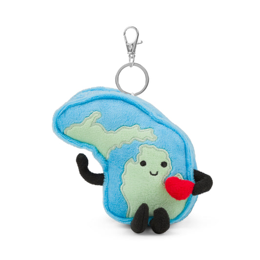 Michigan Stuffed States Keychain