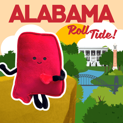 Alabama Stuffed State – Plush Toy for Collectors & Gifts | Stuffed States USA
