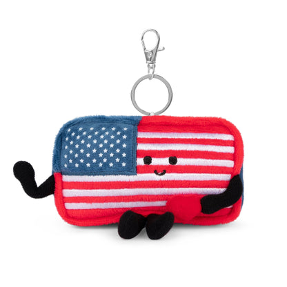 American Flag Bag Charm | Plush USA Keychain