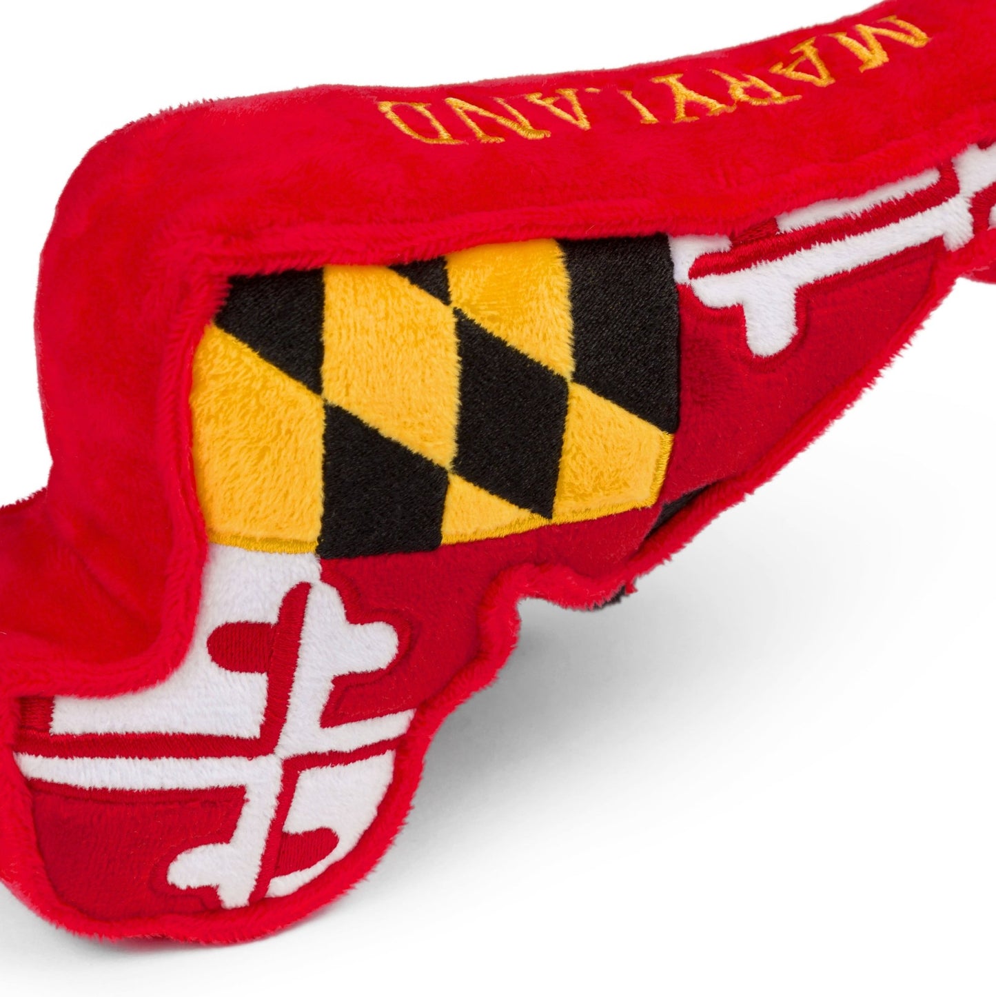 Maryland Stuffed State Plush with Tiny Blue Crab & Flag