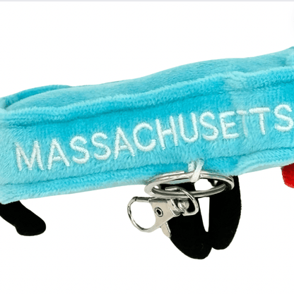 Massachusetts Bag Charm Mini Plush – 4 - Inch Travel Accessory | Stuffed States USA"
