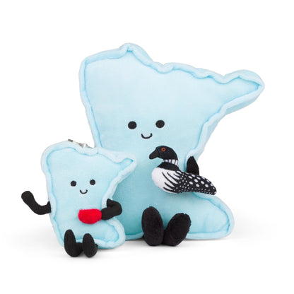 Minnesota Stuffed State Plush with Tiny Loon – Collectible & Educational | Stuffed States USA