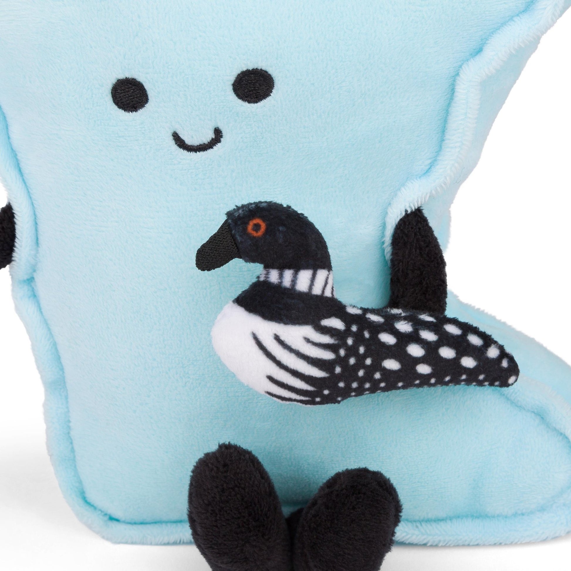 Minnesota Stuffed State Plush with Tiny Loon – Collectible & Educational | Stuffed States USA