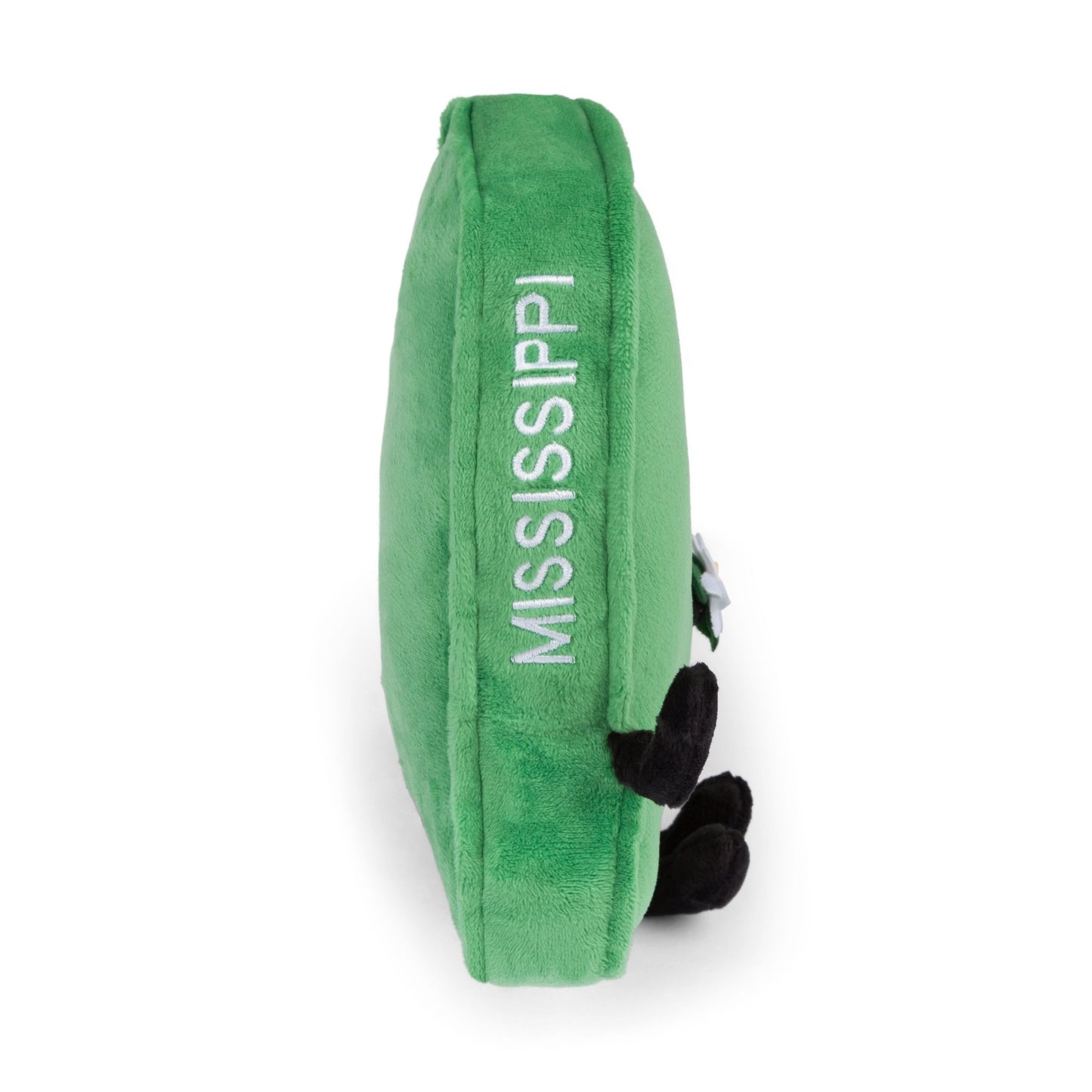Mississippi Stuffed State Plush with Tiny Magnolia – Southern Gift & Keepsake
