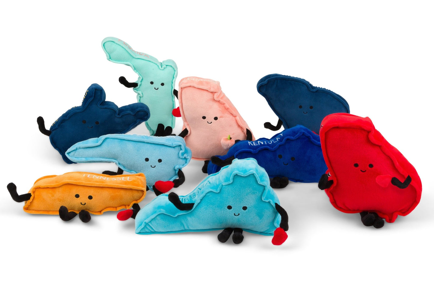 Virginia Stuffed State Keychain – Plush Travel Bag Charm & State Gift