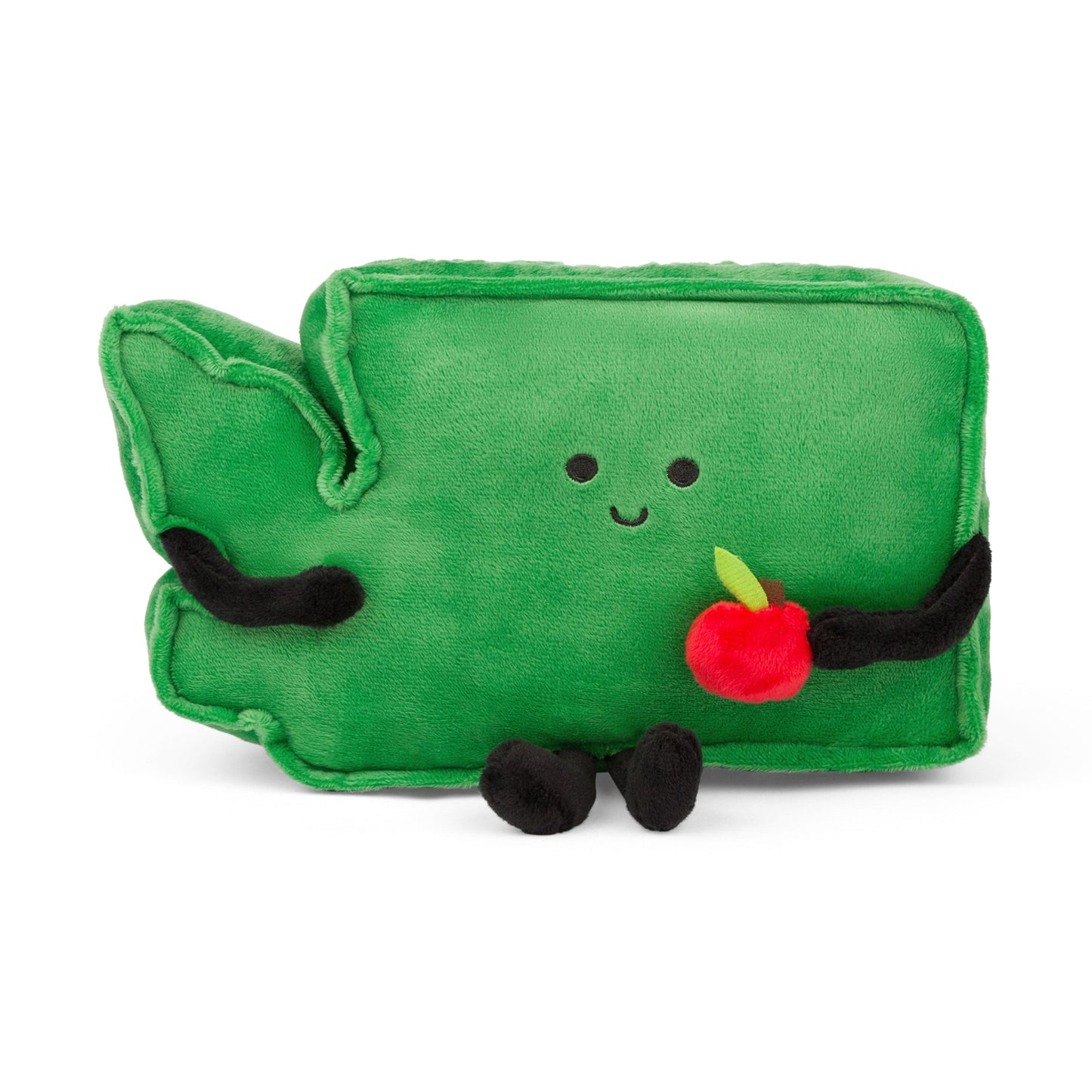 Washington Stuffed State Plush – Holding a tiny apple, Soft PNW Gift