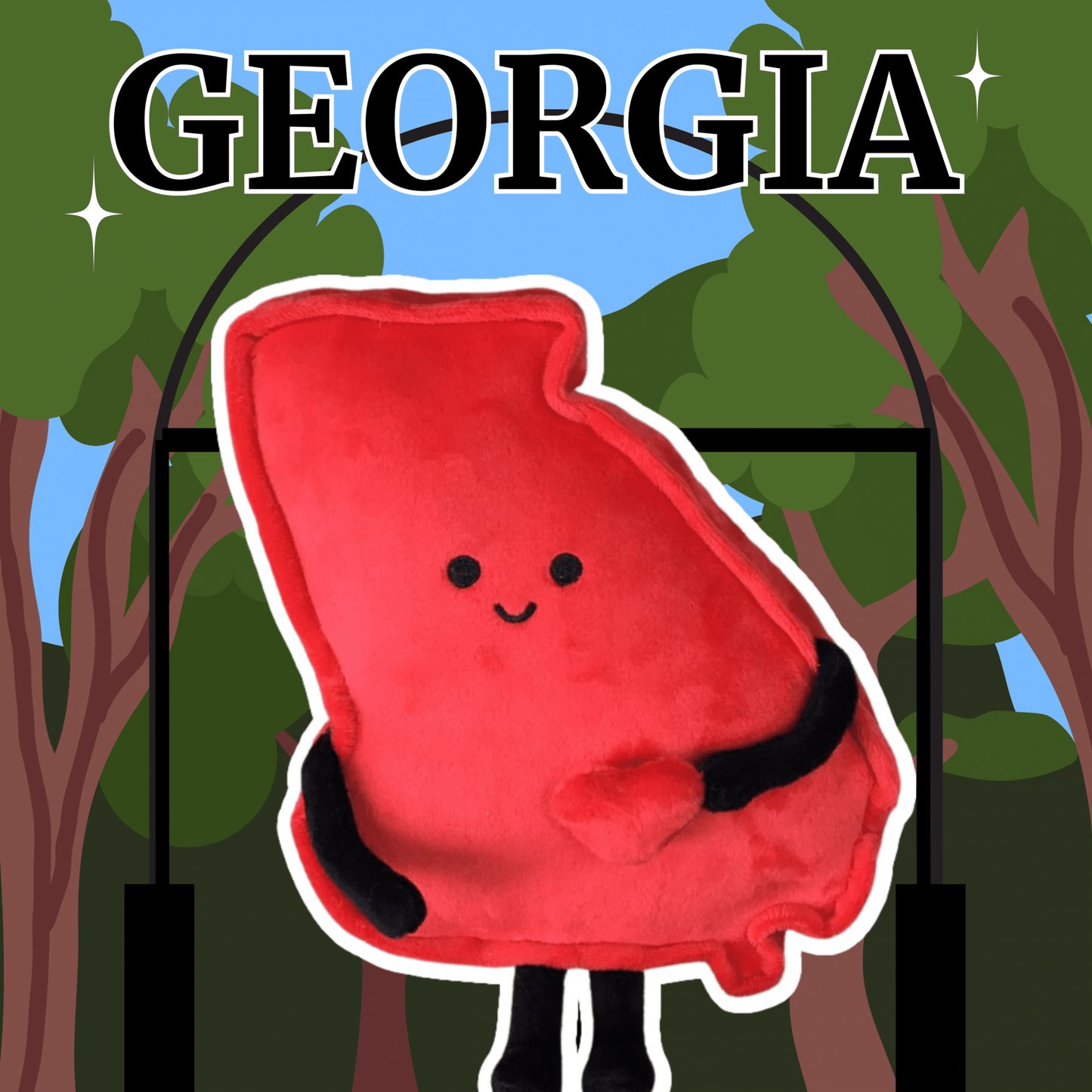 Georgia Stuffed State Plush – The Peach State Collectible | Stuffed States USA